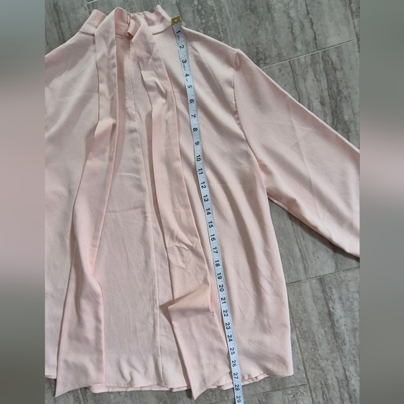 Chico's Pink Relaxed 3/4 Sleeve Tunic with Mandarin Collar - Picture 3 of 9